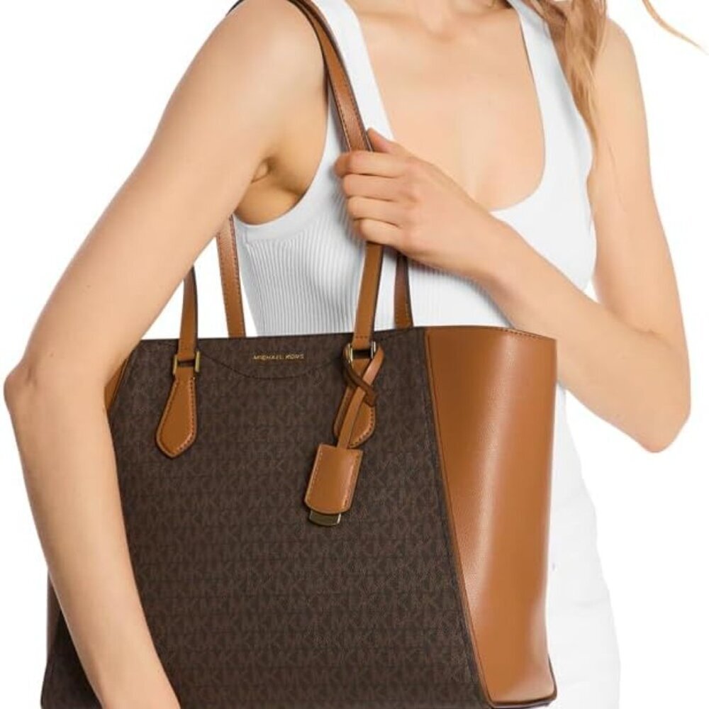 Large Multi-Functional Canvas Tote Bag With Leath… - image 5